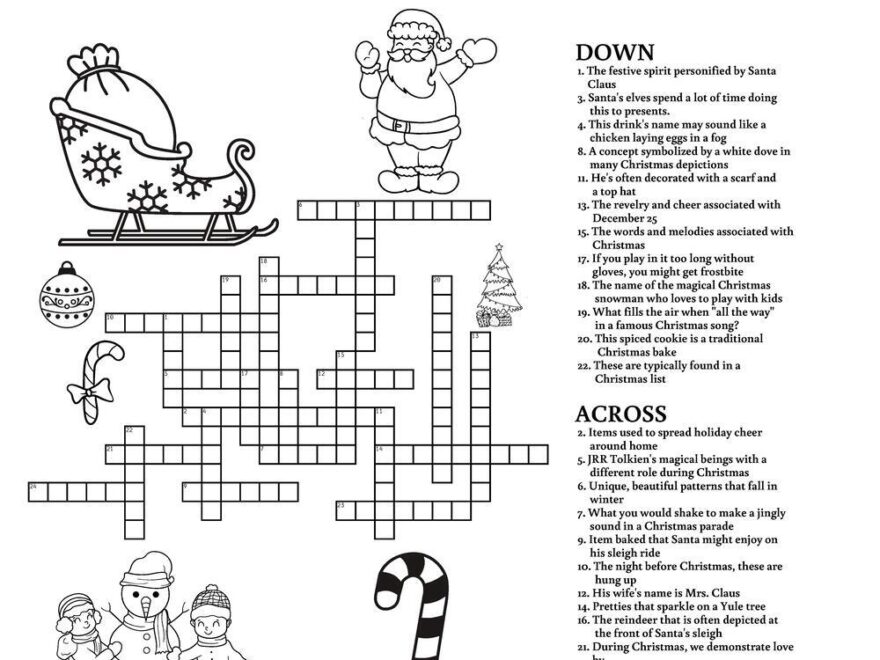 Jolly Crossword Puzzle Beeloo Printable Crafts And Activities For Kids