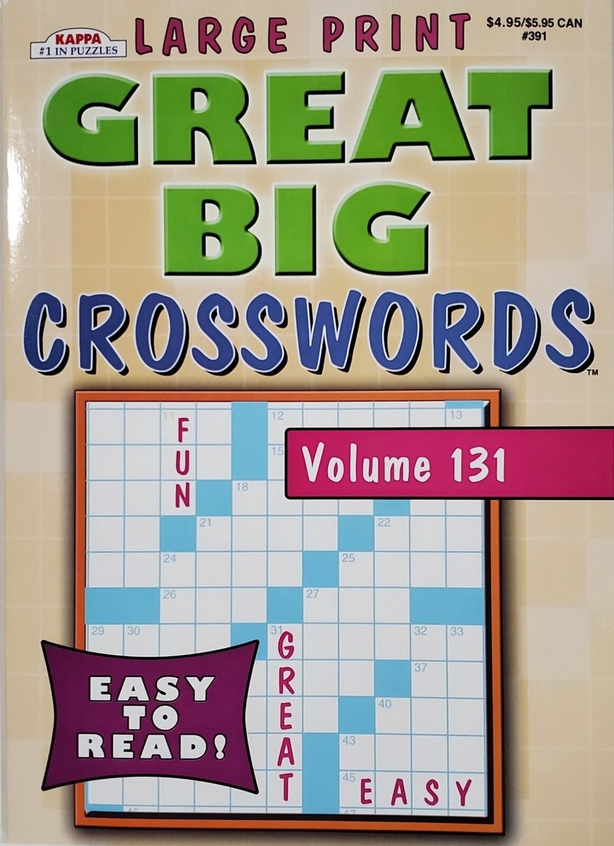 Kappa Large Print Great Big Crosswords Puzzle Books 24 Different Volumes U PICK EBay
