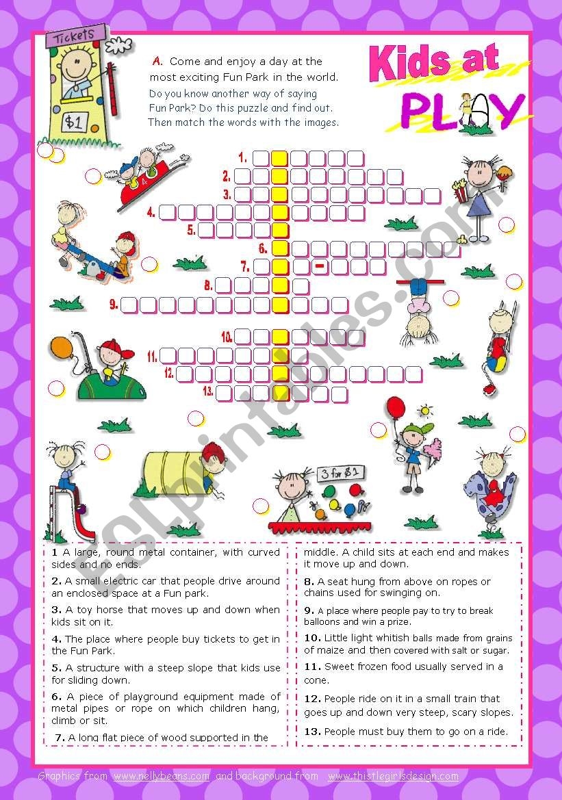 Kids At Play Set 3 Crossword Puzzle For Upper Elementary Or Lower Intermediate Students ESL Worksheet By Mena22 Kids At Play Set 3 Crossword Puzzle For Upper Elementary Or Lower Intermediate Students ESL Worksheet By Mena22