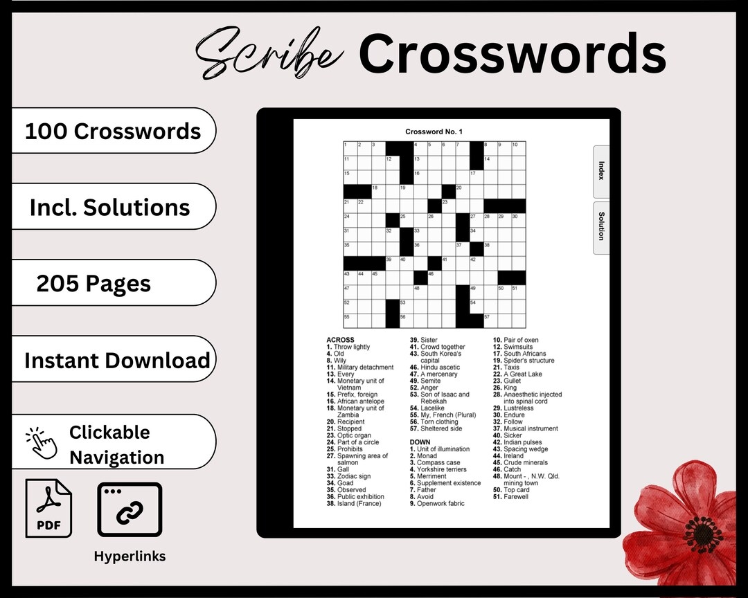 Crosswords Printable For Adults