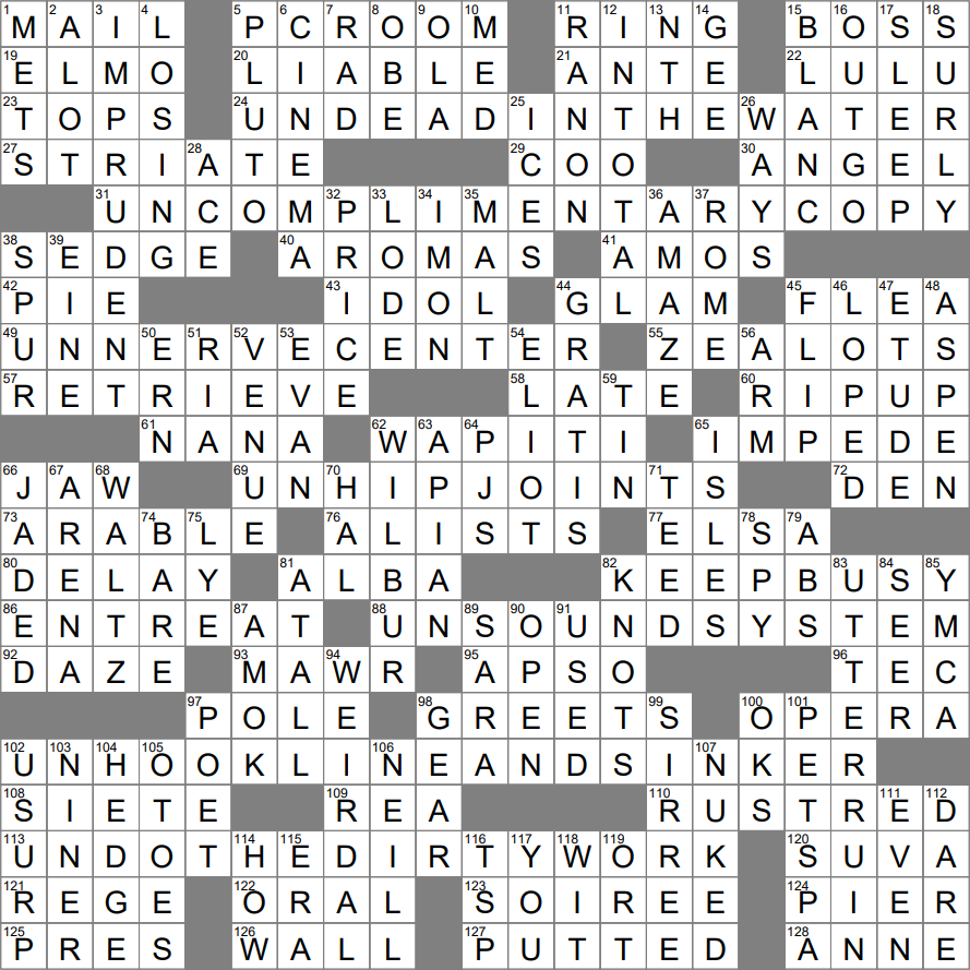 LA Times Crossword 12 May 24 Sunday LAXCrossword