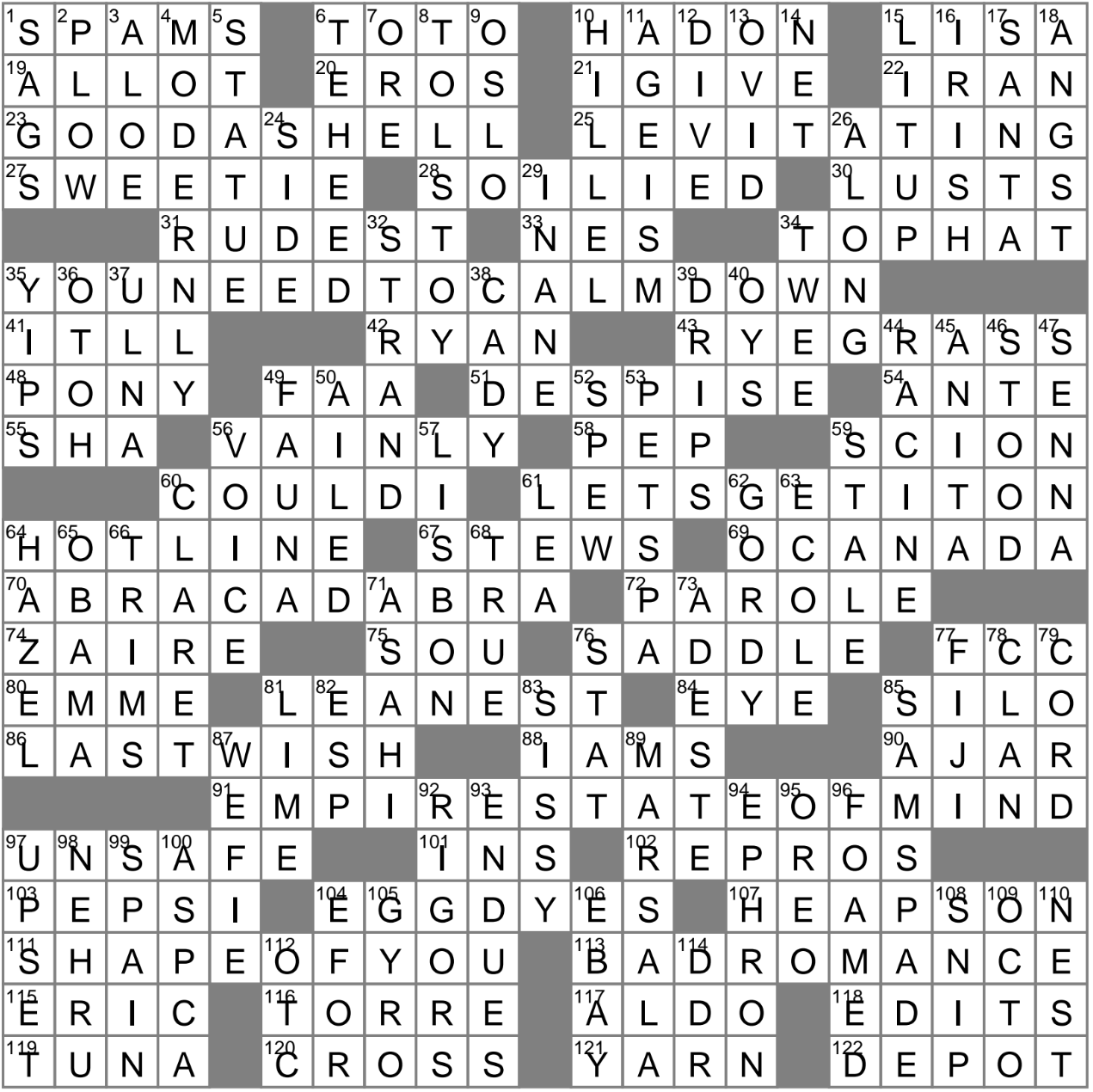 La Times Free Printable Crossword Py