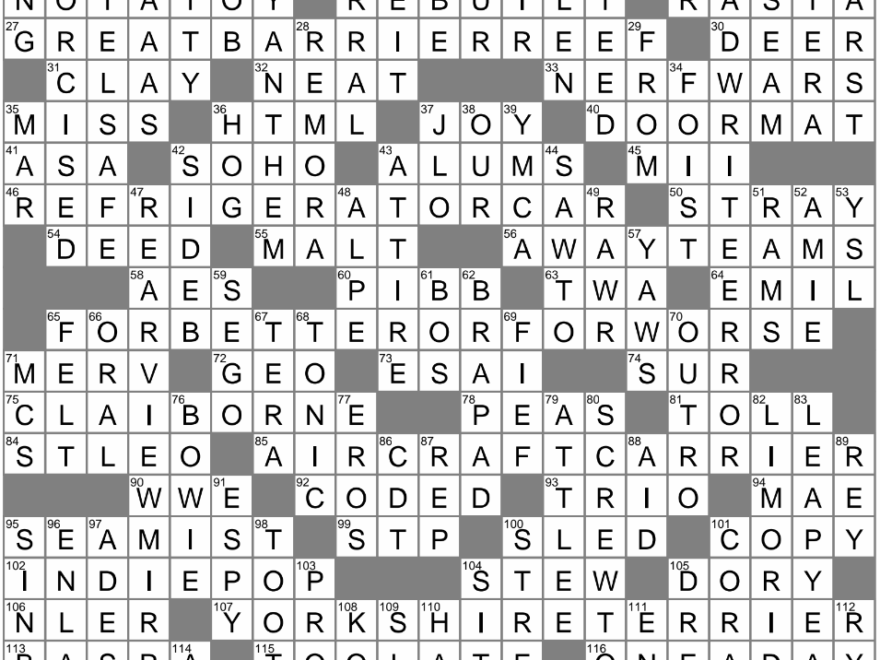 LA Times Crossword 22 Oct 23 Sunday LAXCrossword