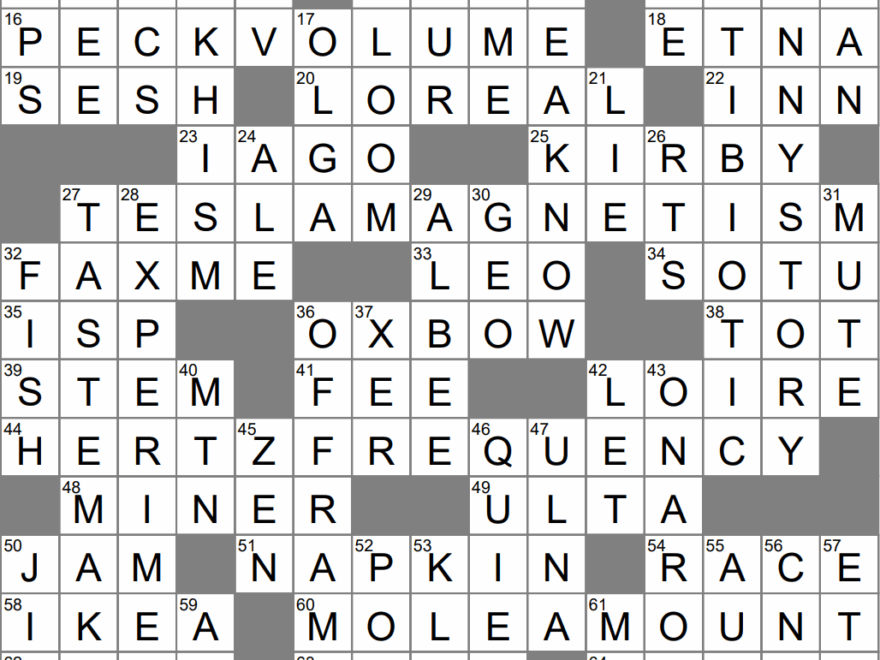 LA Times Crossword 30 Jun 23 Friday LAXCrossword