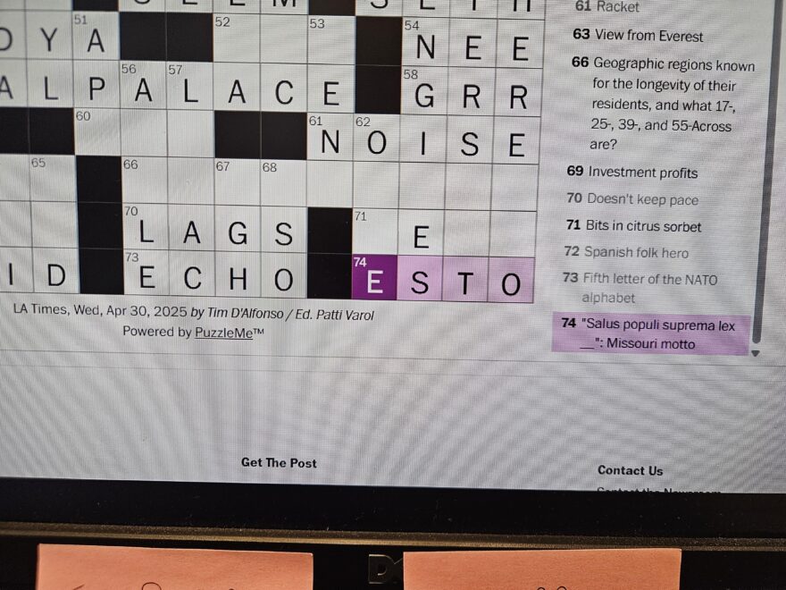 LA Times Crossword Clue R missouri