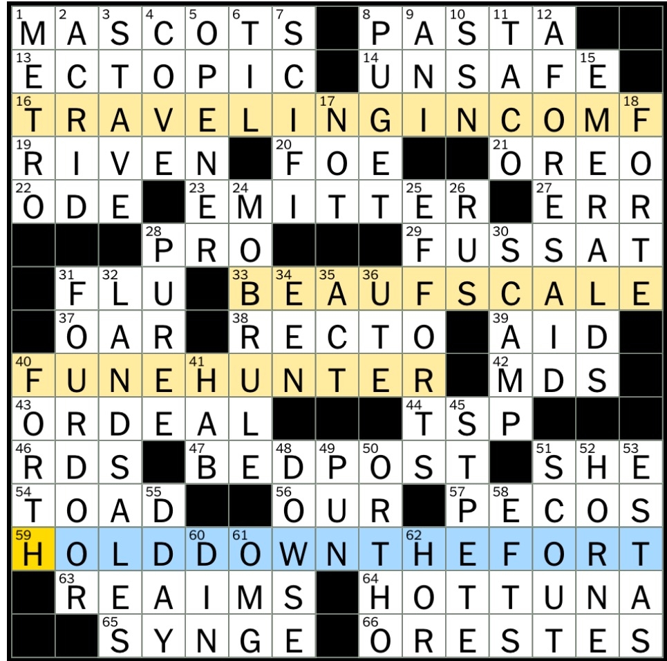 L A Times Crossword Puzzle Printable