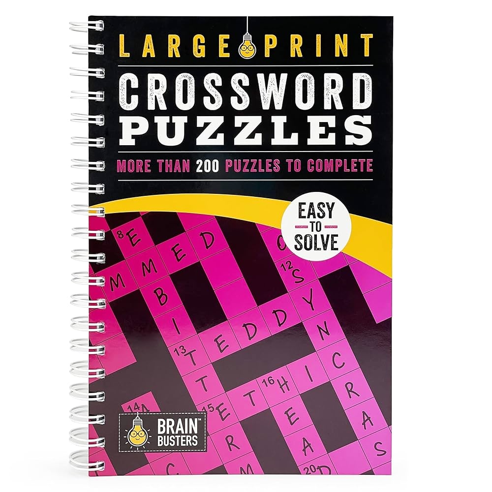 Large Print Crossword Puzzles Volume 2 200 Puzzles For Adults Includes Spiral Bound Lay Flat Design And Large To Extra Large Font For Easy Reading Brain Busters Parragon Parragon Books 9781646389179 Amazon Books