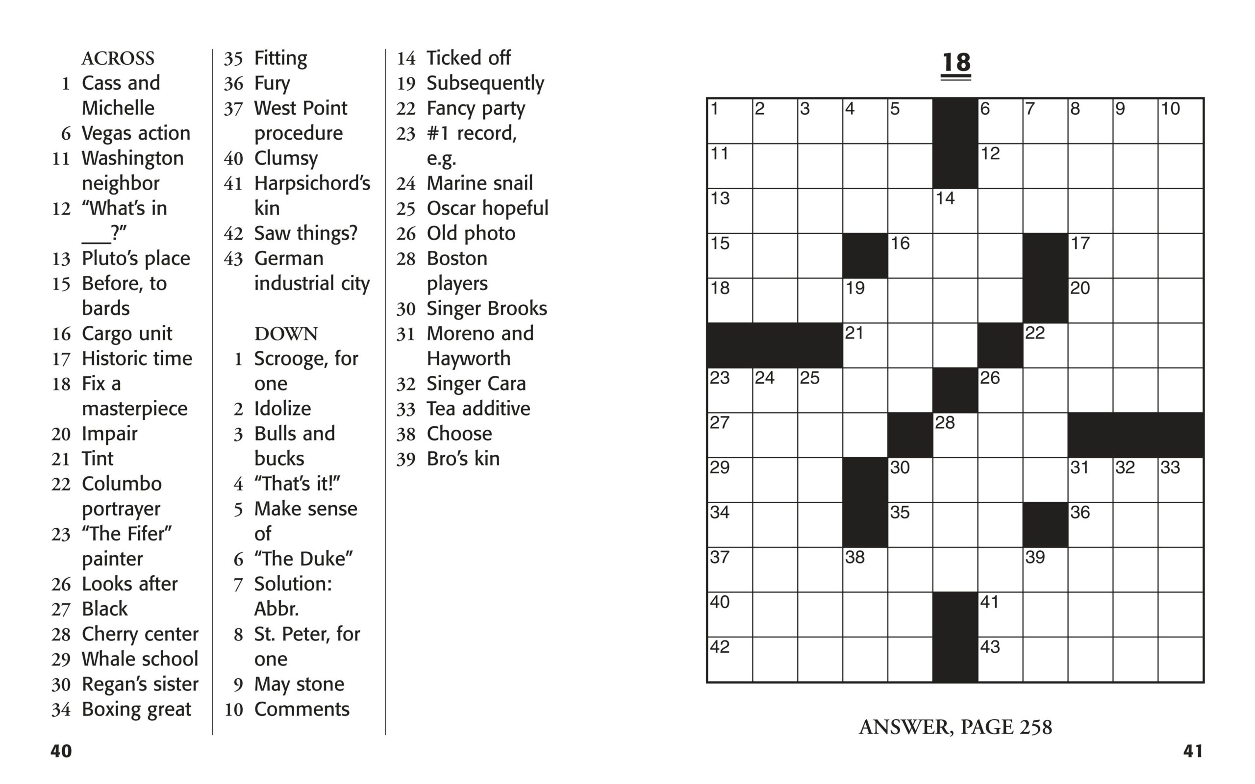 Large Print General Knowledge Crossword Puzzles Printable Large Print General Knowledge Crossword Puzzles Printable