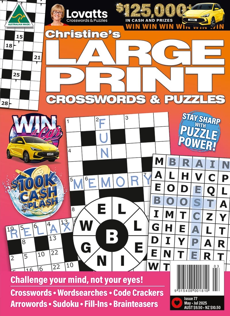 Large Print Crosswords Magazine Lovatts Crossword Puzzles Games Trivia