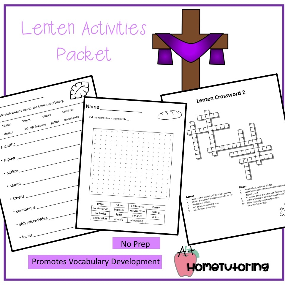 Free Printable Lent Crossword Free Printable Lent Crossword