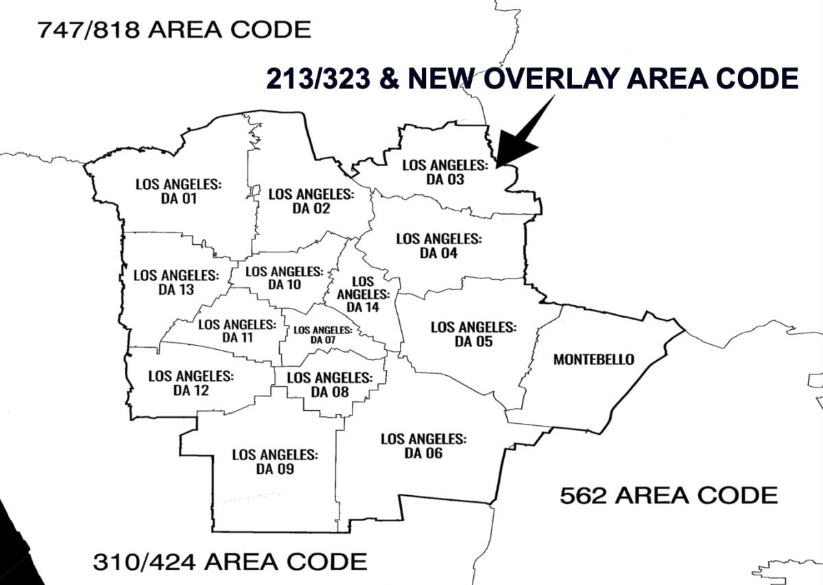 Los Angeles County Is Getting A New Area Code 738 In November Los Angeles Times