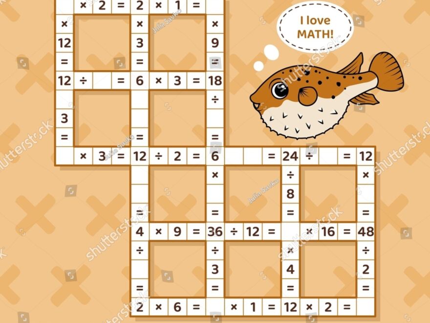 Math Crossword Puzzle Children Multiplication Division Stock Vector Royalty Free 2312779429 Shutterstock