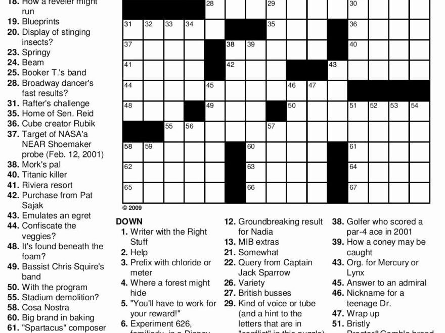 Mathematical Crossword Puzzle Difficult StreetSmart Play Worksheets Library