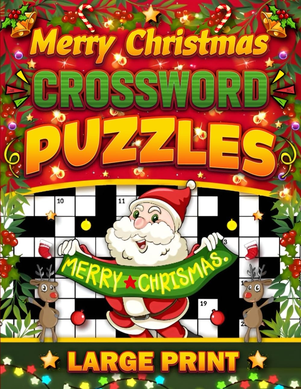 Merry Christmas Crossword Puzzles For Adults Engaging Large Print Easy Medium Christmas Themed Holiday Crosswords With Solutions Relaxing Fun With Teens Perfect For Adults Christmas Gifts Publication Winter N 