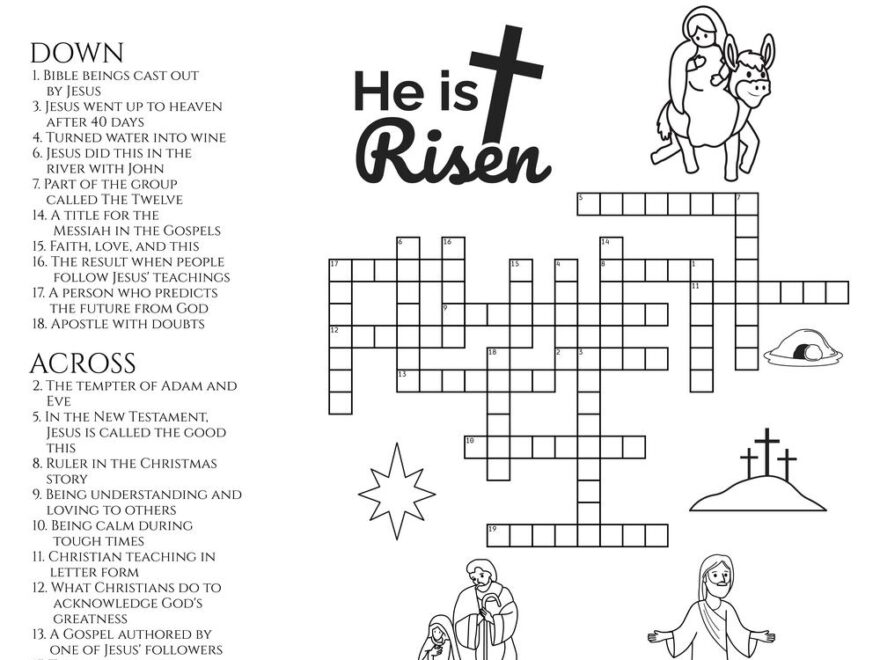 New Testament Crossword Puzzle Beeloo Printable Crafts And Activities For Kids
