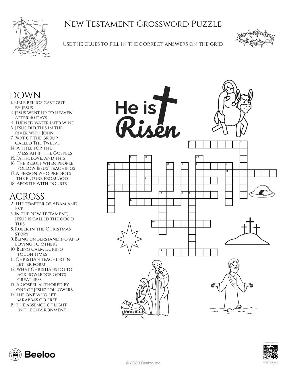 New Testament Crossword Puzzle Beeloo Printable Crafts And Activities For Kids New Testament Crossword Puzzle Beeloo Printable Crafts And Activities For Kids