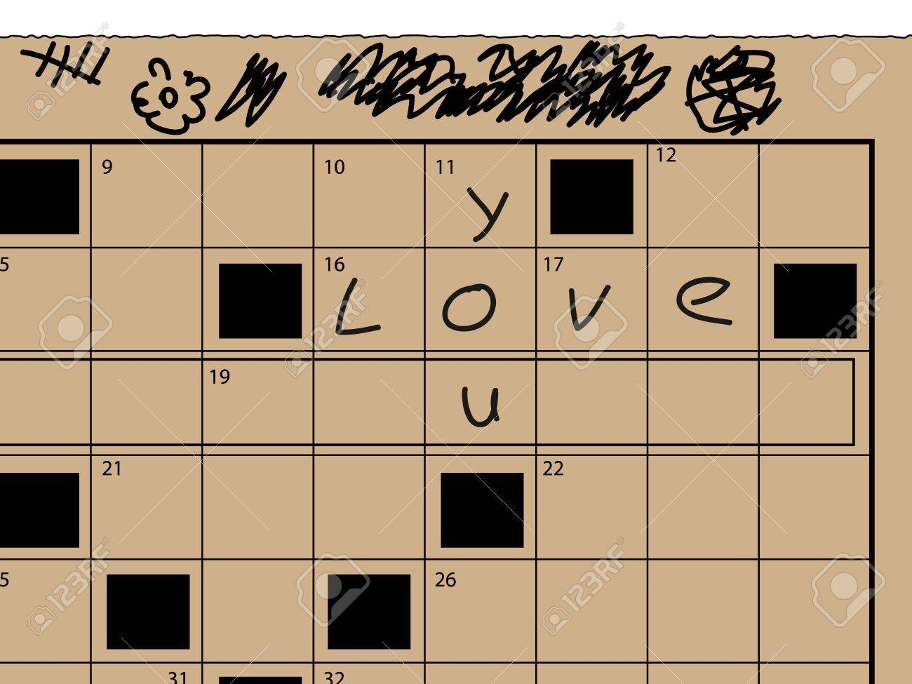 Newspaper Crossword Part With Hand Written Love You Letters Royalty Free SVG Cliparts Vectors And Stock Illustration Image 28984545 
