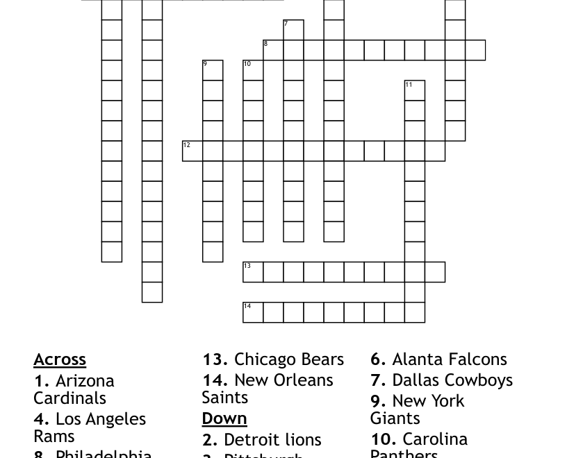 NFL Teams And Their Quarterbacks All Of These Are The NFC Crossword WordMint