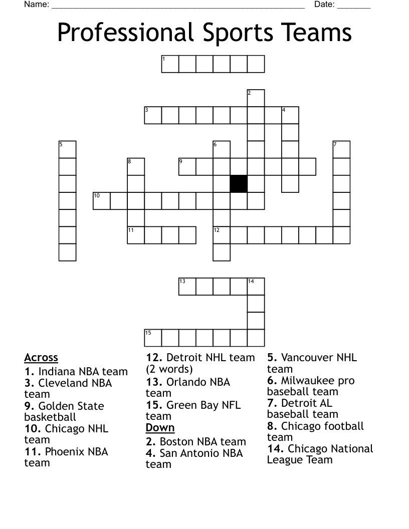 NHL Word Search WordMint