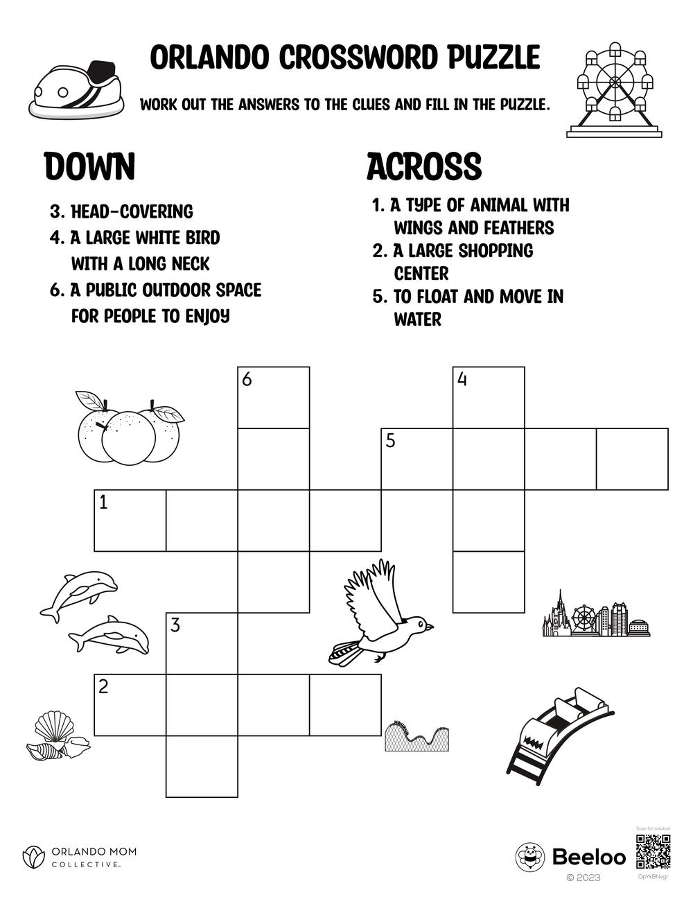 Orlando Crossword Puzzle Beeloo Printable Crafts And Activities For Kids Orlando Crossword Puzzle Beeloo Printable Crafts And Activities For Kids