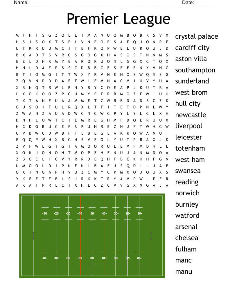 Premier League Crossword WordMint
