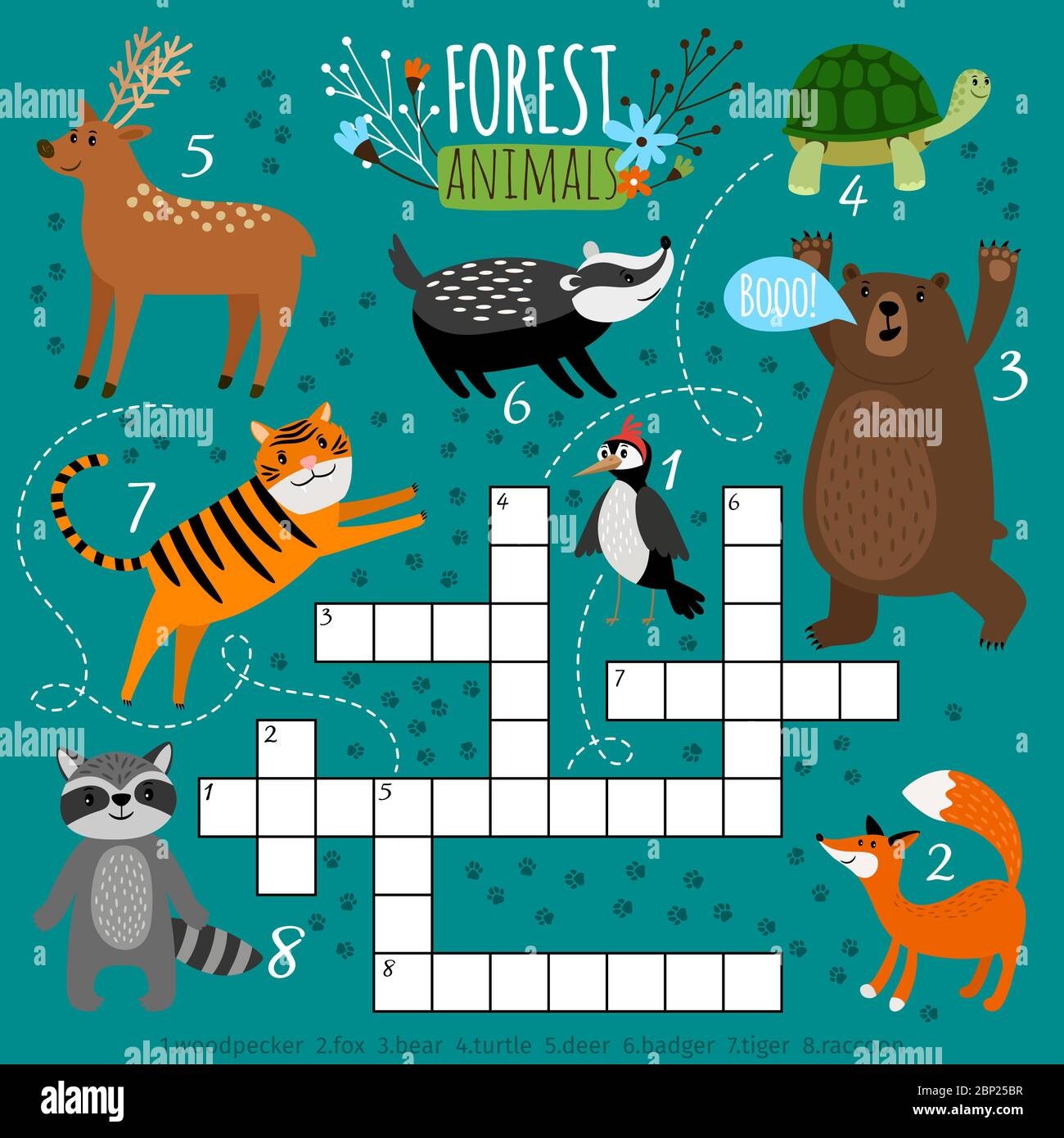 Printable Animal Crossword Preschool Puzzle Quiz Game Learning English Kids Brainteaser With Forest Animals Vector Illustration Stock Vector Image Art Alamy Printable Animal Crossword Preschool Puzzle Quiz Game Learning English Kids Brainteaser With Forest Animals Vector Illustration Stock Vector Image Art Alamy