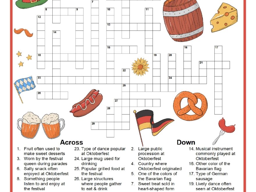 Printable Crossword Puzzles For Adults