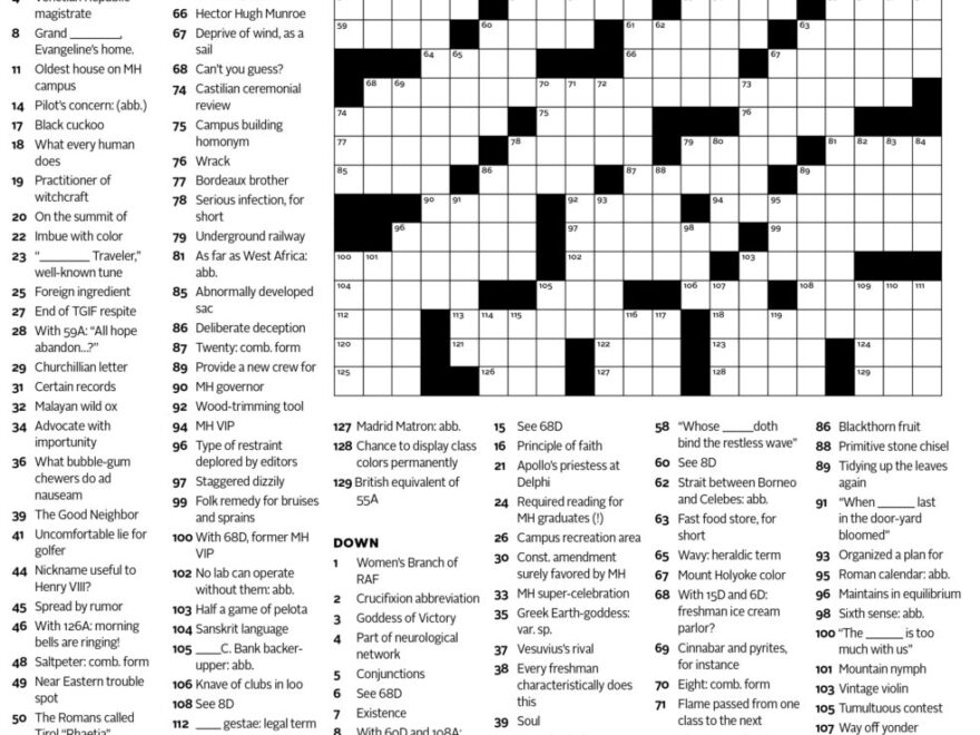 Printable Hot Sale Crossword Puzzles