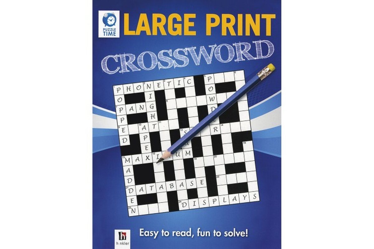 Puzzle Time Large Print Crossword Blue Booky Wooky