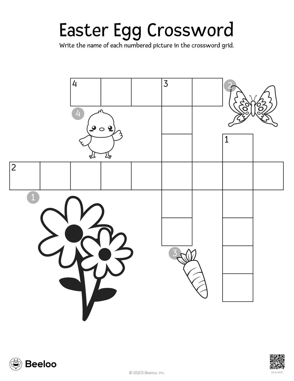 Springtime Easter themed Crossword Puzzles Beeloo Printable Crafts And Activities For Kids