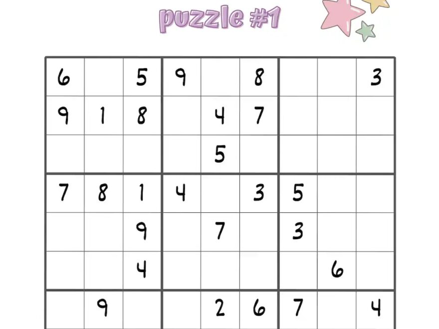 Sudoku Puzzle Worksheet Set Instant Download Kid friendly Sudoku Puzzles Hours Of Fun And Brain teasing Challenges Etsy