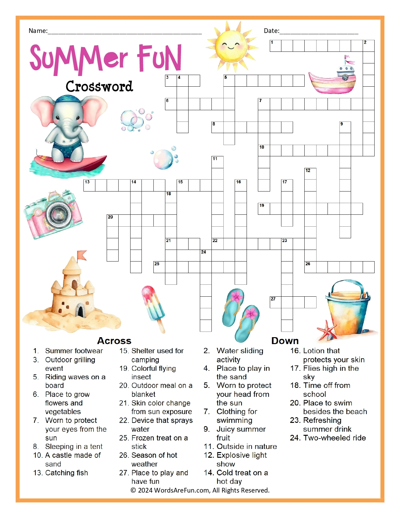 Summer Crosswords