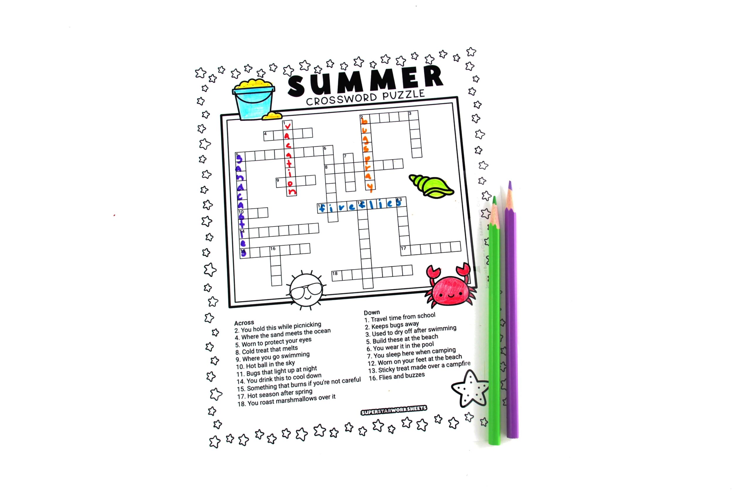 Summer Worksheets Superstar Worksheets