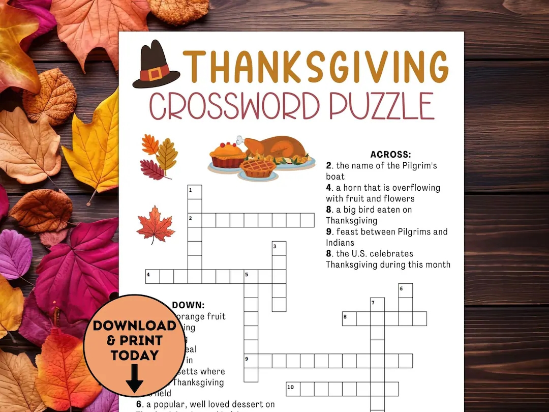 Crossword Puzzles For Childern Free Printable