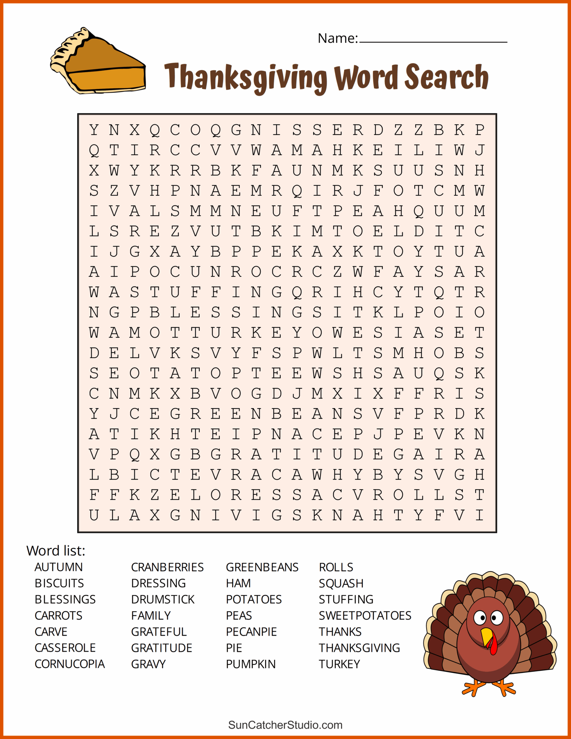 Thanksgiving Word Search Free Printable Puzzles Free Printables Monograms Design Tools Patterns DIY Projects
