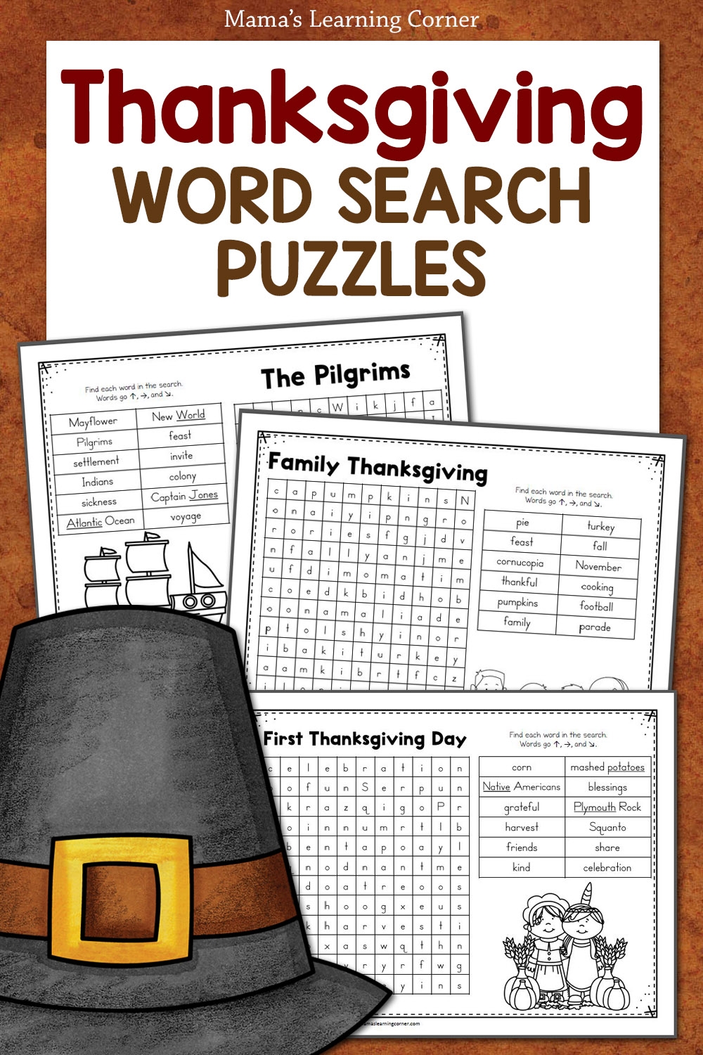 Thanksgiving Word Search Packet For Kids Mamas Learning Corner Thanksgiving Word Search Packet For Kids Mamas Learning Corner