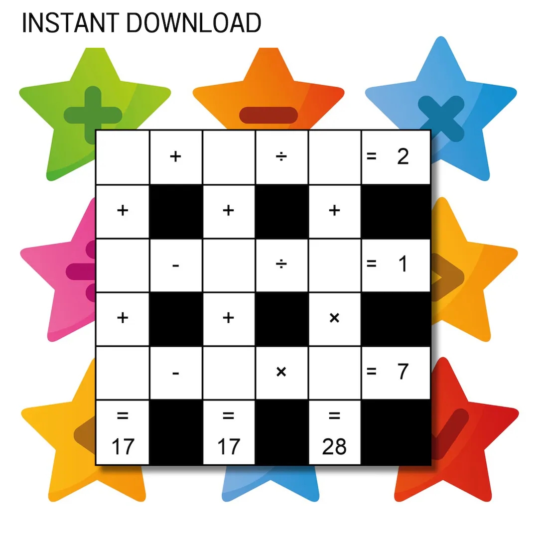 Free Printable Math Hard Crossword Puzzle