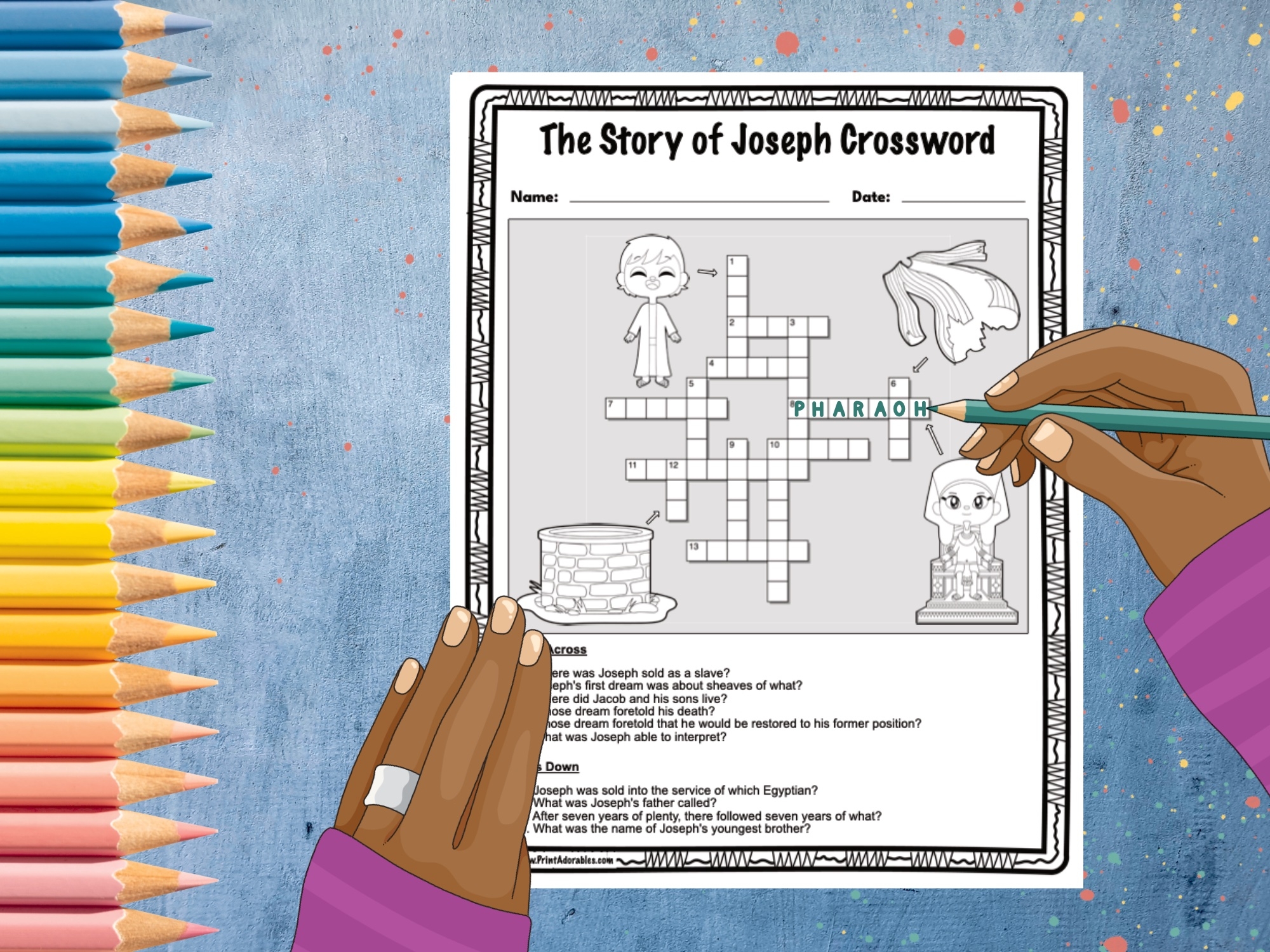 The Story Of Joseph Word Search And Crossword Puzzle Activity Pack Made By Teachers