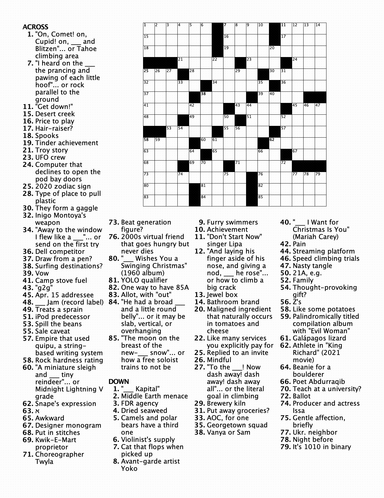Twas The Night Before Xmas Xword I Made This Festive Climbing Crossword Today And Wanted To Share R climbing Twas The Night Before Xmas Xword I Made This Festive Climbing Crossword Today And Wanted To Share R climbing