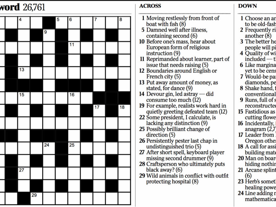Variety Cryptic Crossword The New York Times