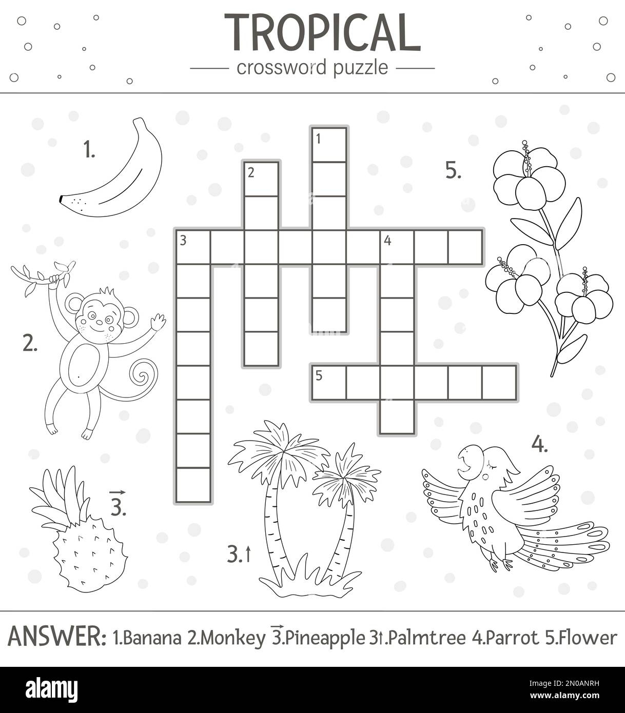 Vector Summer Crossword Puzzle Quiz With Tropical Elements For Children Educational Black And White Jungle Activity With Cute Funny Characters Fun Stock Vector Image Art Alamy Vector Summer Crossword Puzzle Quiz With Tropical Elements For Children Educational Black And White Jungle Activity With Cute Funny Characters Fun Stock Vector Image Art Alamy