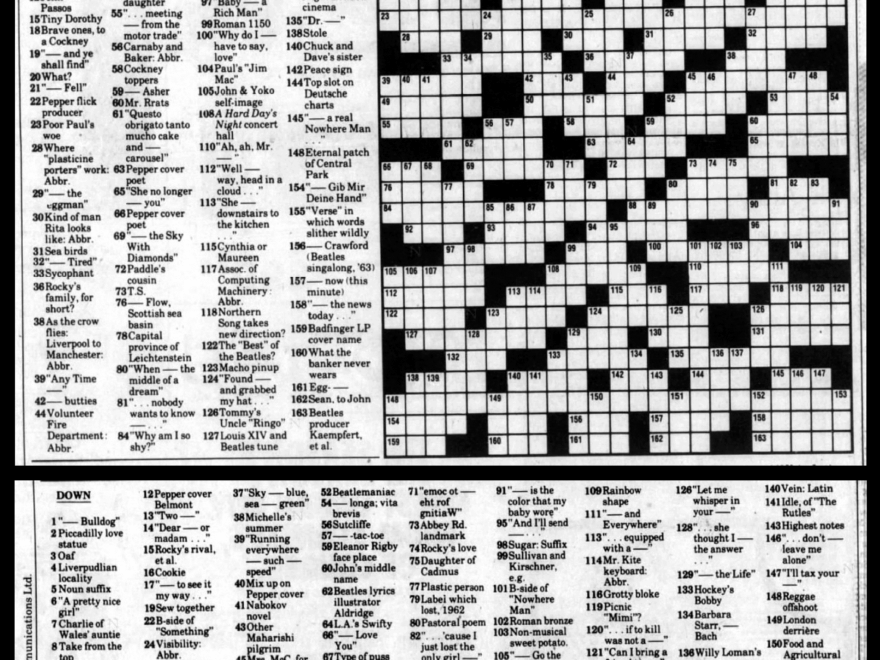 Win A Copy Of The Compleat Beatles Crossword Puzzle Contest 1982 R beatles