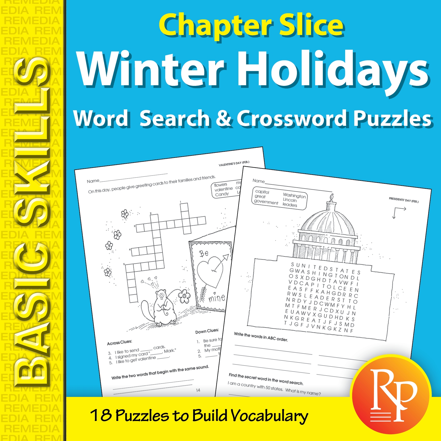 December Holiday Crossword Puzzle Worksheet Printable Kids