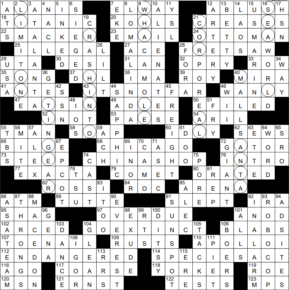 New York Times Daily Crossword Printable 0620