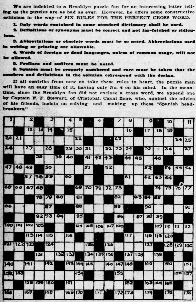 1923 The Year In Crosswords 1 Of 2 T Campbell s Grid 1923 The Year In Crosswords 1 Of 2 T Campbell s Grid