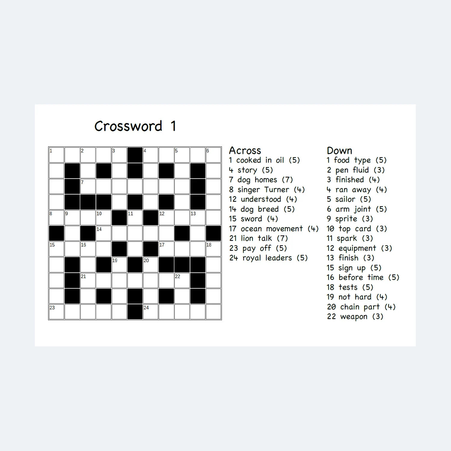20 Printable Easy solve Crossword Puzzles With Solutions Issue 10 Downloadable Printable Crossword Puzzles Digital PDF Download Etsy