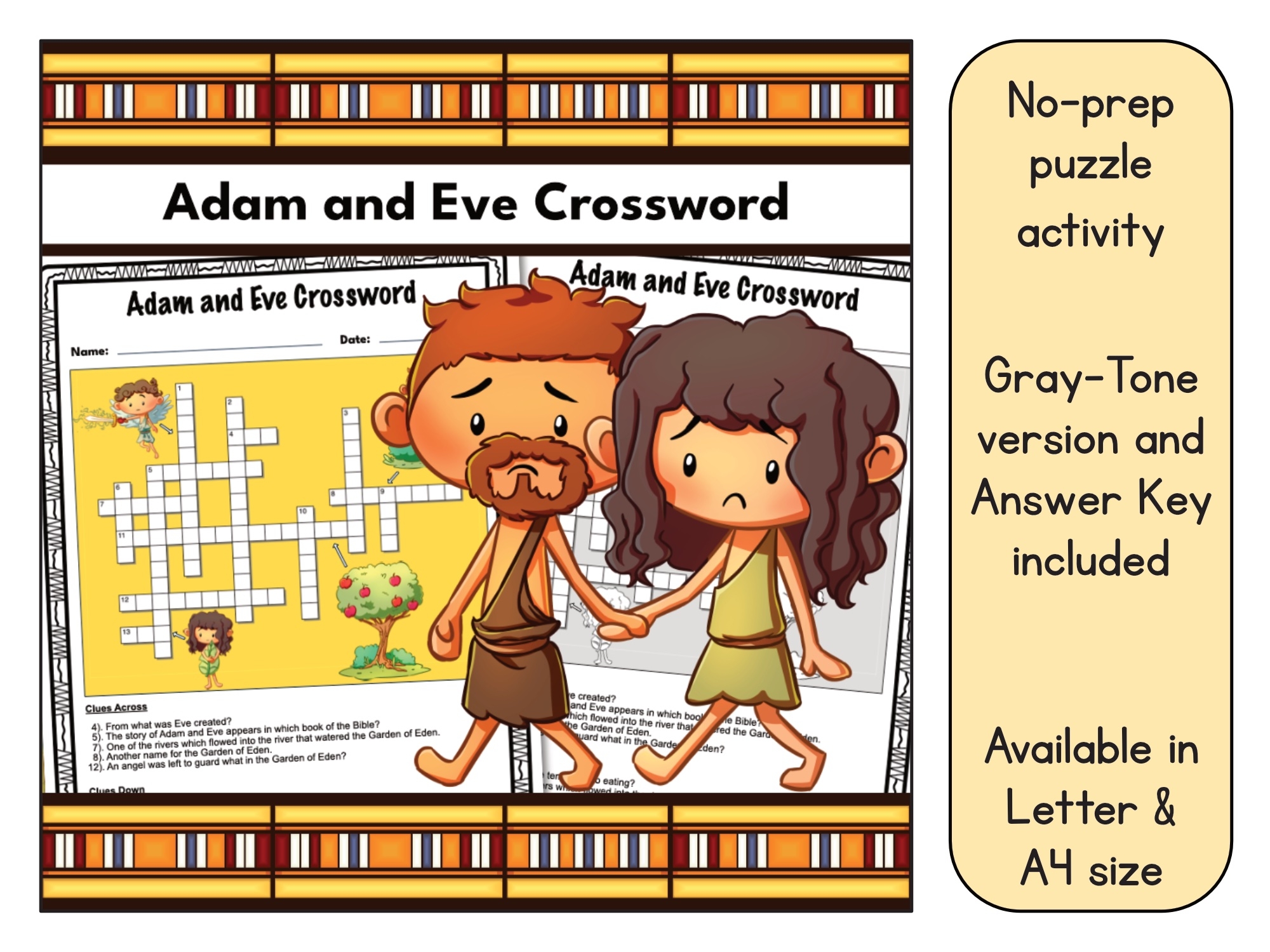 Printable Crossword About Books For Kids
