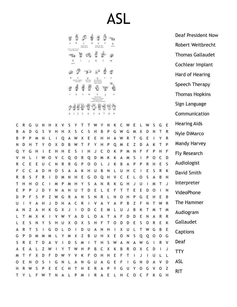 ASL Crossword WordMint