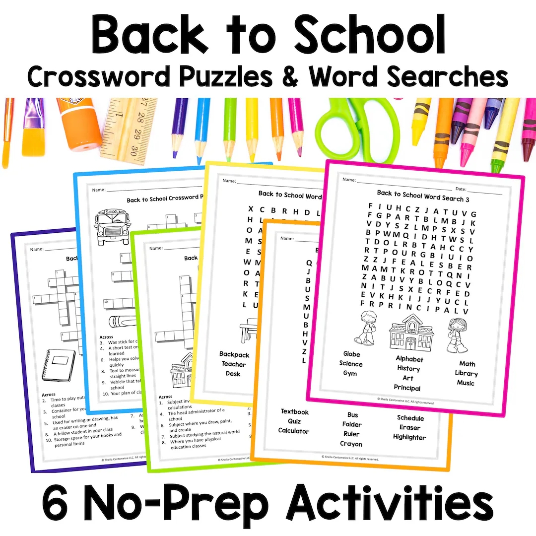 Printable Recess Crossword Puzzle