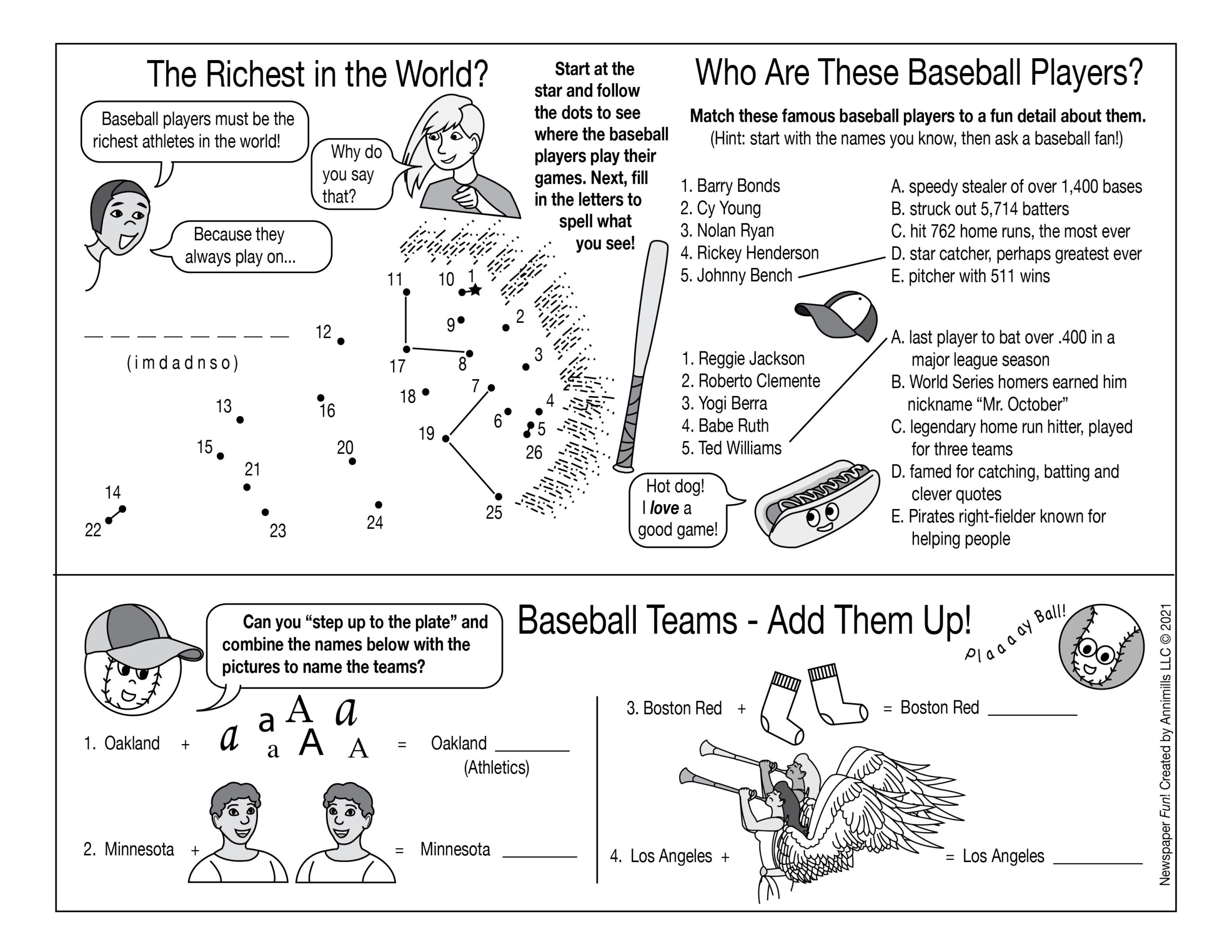 Printable Baseball Crossword Puzzles Printable Baseball Crossword Puzzles